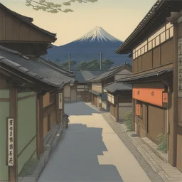 a city by Hasui Kawase