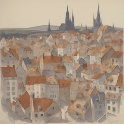 a city by Heinrich Lefler