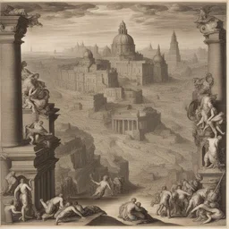 a city by Hendrick Goltzius