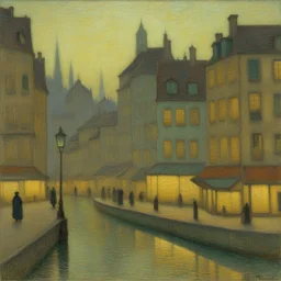 a city by Henri Le Sidaner