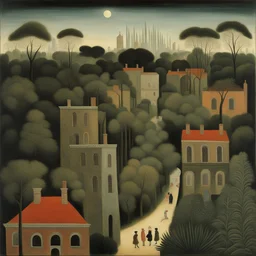 a city by Henri Rousseau