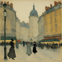 a city by Henri de Toulouse-Lautrec