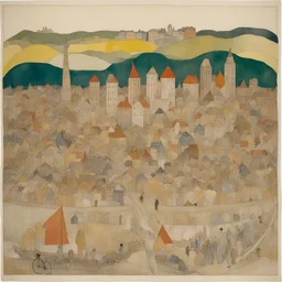 a city by Henry Darger