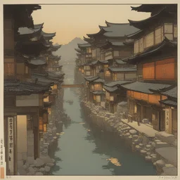 a city by Hiroshi Yoshida