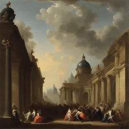 a city by Hyacinthe Rigaud