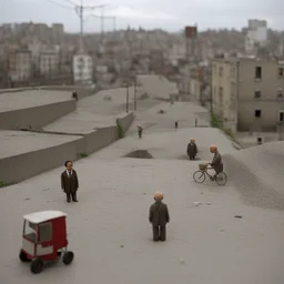 a city by Isaac Cordal
