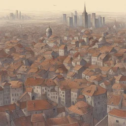 a city by Istvan Banyai