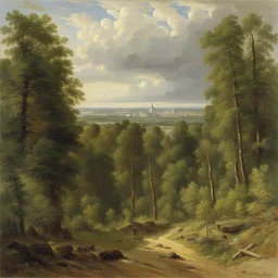 a city by Ivan Shishkin