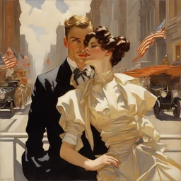 a city by J. C. Leyendecker