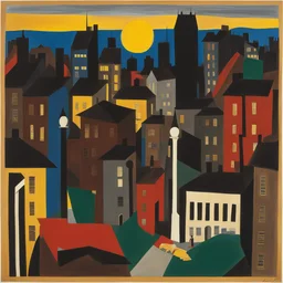 a city by Jacob Lawrence