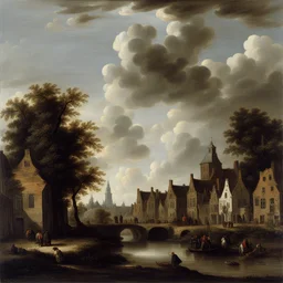 a city by Jacob van Ruisdael