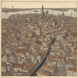 a city by Jacques Hnizdovsky