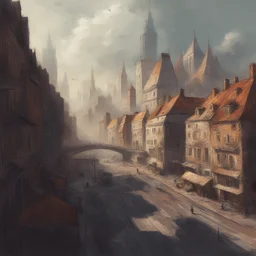 a city by Jakub Różalski