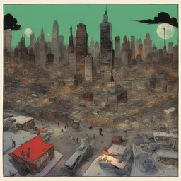 a city by Jamie Hewlett