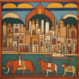 a city by Jamini Roy