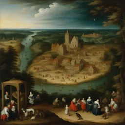 a city by Jan Brueghel the Elder