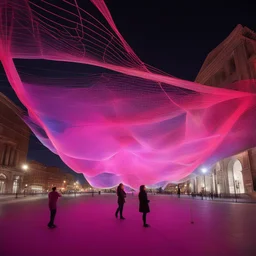 a city by Janet Echelman