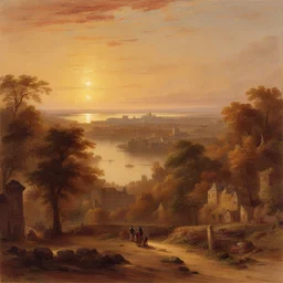 a city by Jasper Francis Cropsey