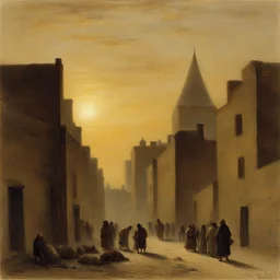 a city by Jean-François Millet