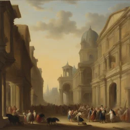a city by Jean Restout the Younger