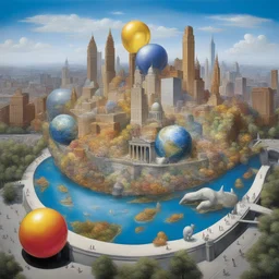 a city by Jeff Koons