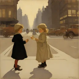 a city by Jessie Willcox Smith