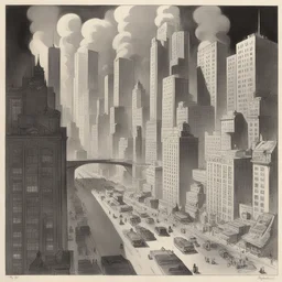 a city by Joe Shuster