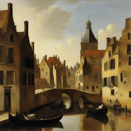 a city by Johannes Vermeer