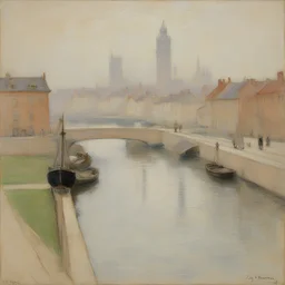 a city by John Henry Twachtman