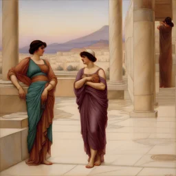 a city by John William Godward
