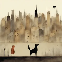 a city by Jon Klassen