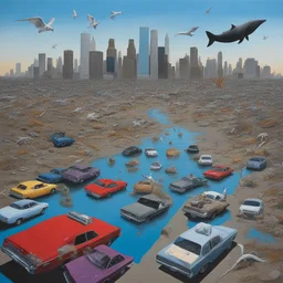 a city by Josh Keyes