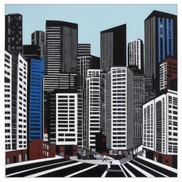 a city by Julian Opie