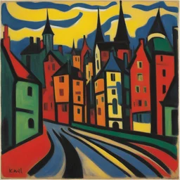 a city by Karl Schmidt-Rottluff