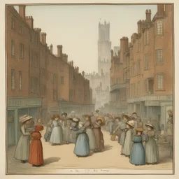 a city by Kate Greenaway
