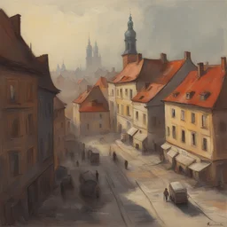 a city by Kazimierz Dąbrowski