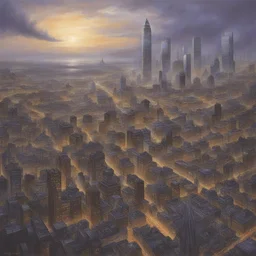 a city by Keith Parkinson