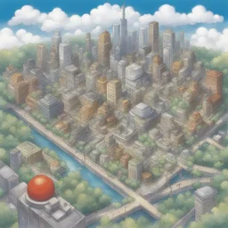 a city by Ken Sugimori