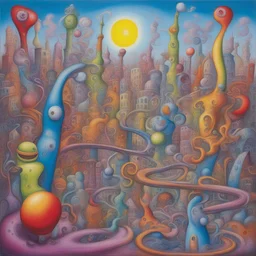 a city by Kenny Scharf