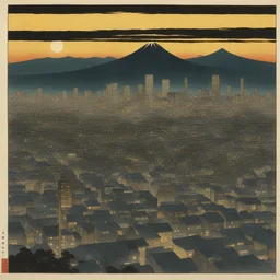 a city by Kobayashi Kiyochika