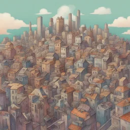 a city by Kubisi Art