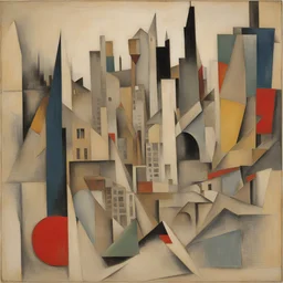 a city by Kurt Schwitters