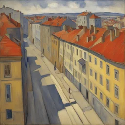a city by Kuzma Petrov-Vodkin