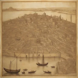 a city by Leonardo da Vinci