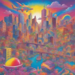 a city by Lisa Frank