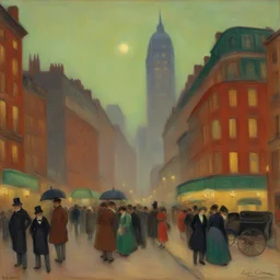 a city by Louis Glackens