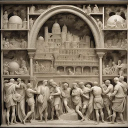 a city by Luca della Robbia