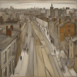 a city by Lucian Freud