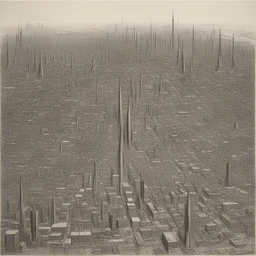 a city by Lucio Fontana