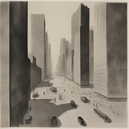 a city by Ludwig Mies van der Rohe